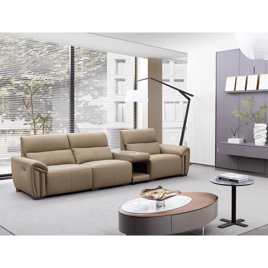 Mellen Genuine Leather Recliner Sofa - Maxi Home Furnishing