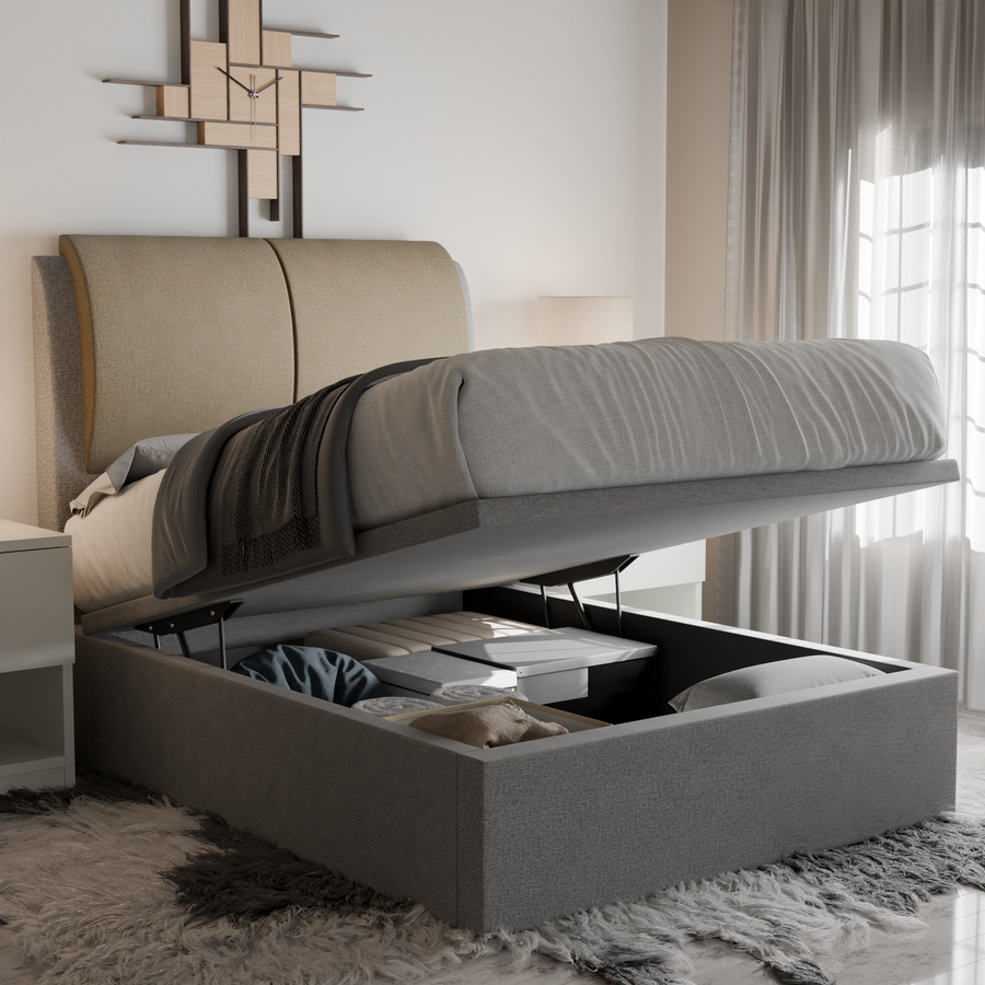 Xanie Fabric Storage Bed Frame