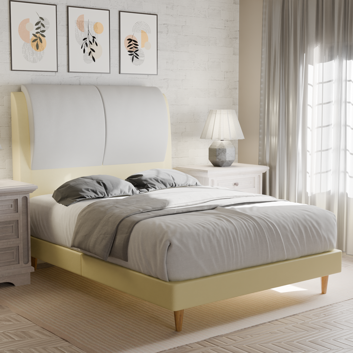 Xanie Faux Leather Bed Frame