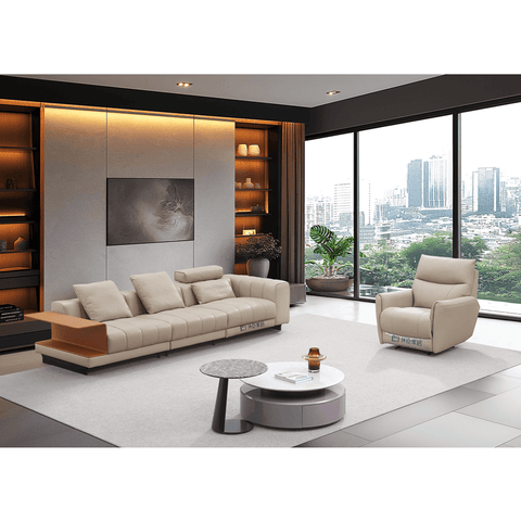 Giulia Genuine Leather Sofa - Maxi Home Furnishing