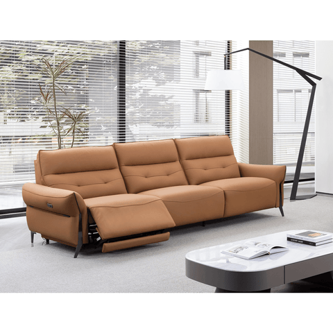 Cambria Genuine Leather Recliner Sofa - Maxi Home Furnishing