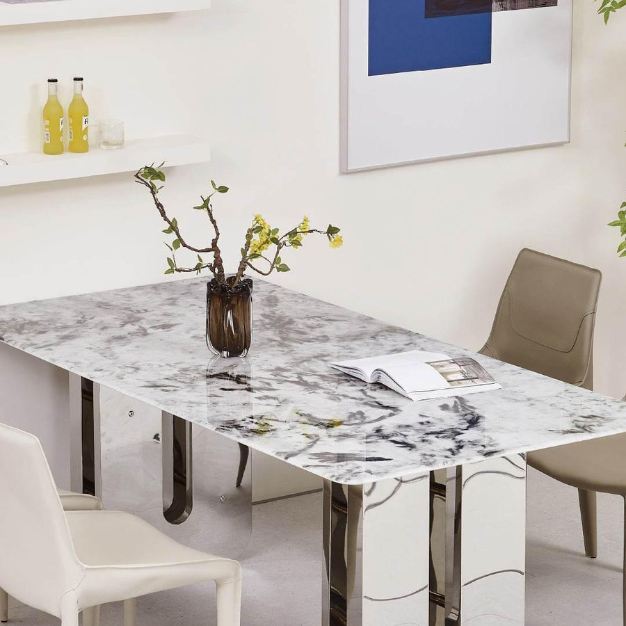 Elio Sintered Stone Dining Table - Maxi Home Furnishing