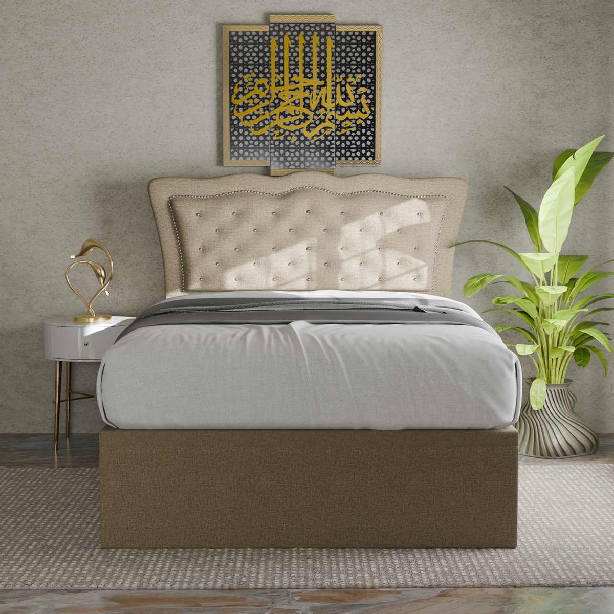 Cresson Fabric Storage Bed Frame