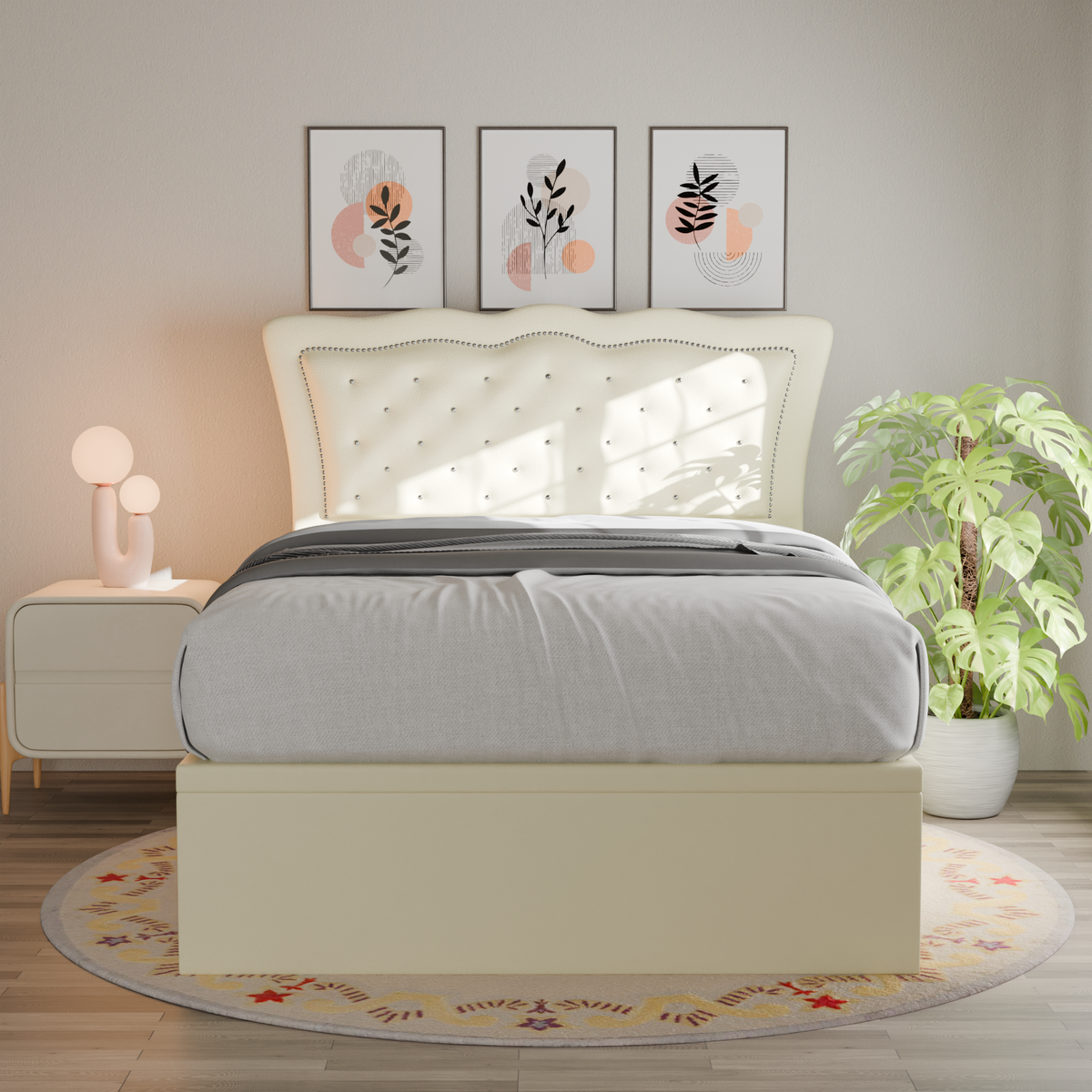 Cresson Faux Leather Storage Bed Frame