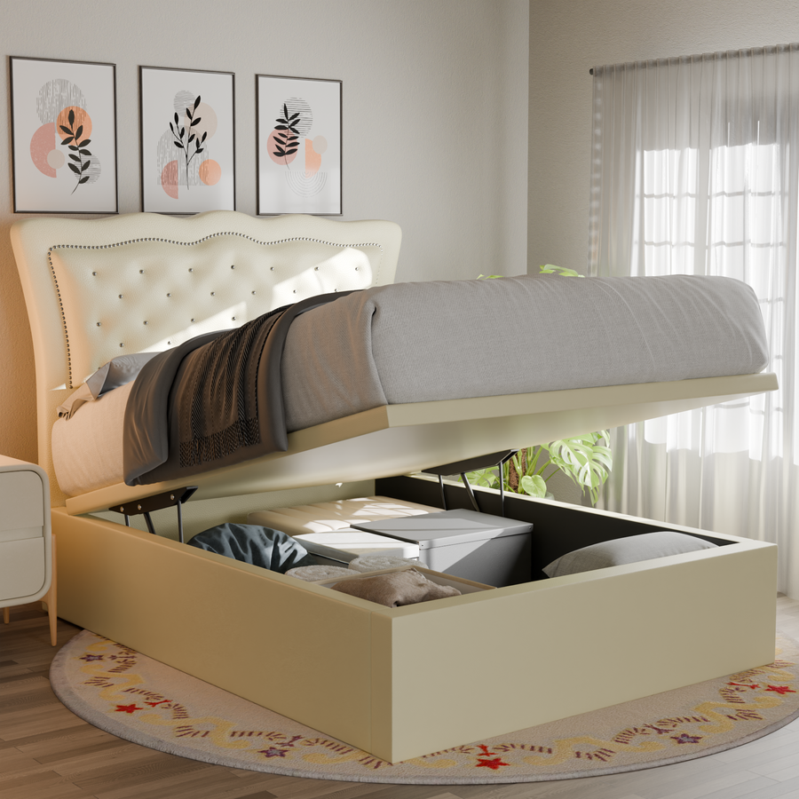 Cresson Faux Leather Storage Bed Frame