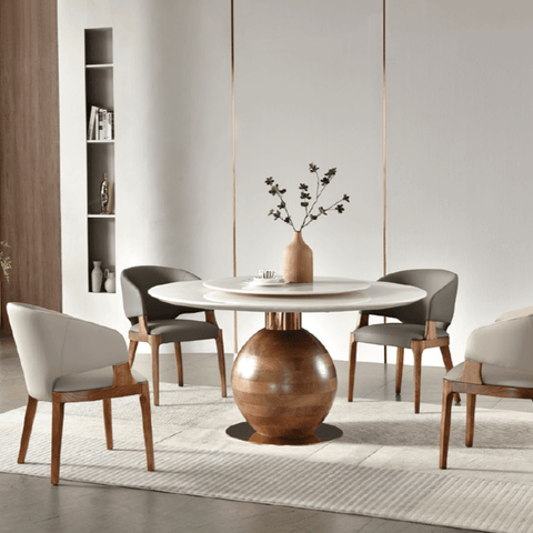 Mandy Sintered Stone Round Dining Table