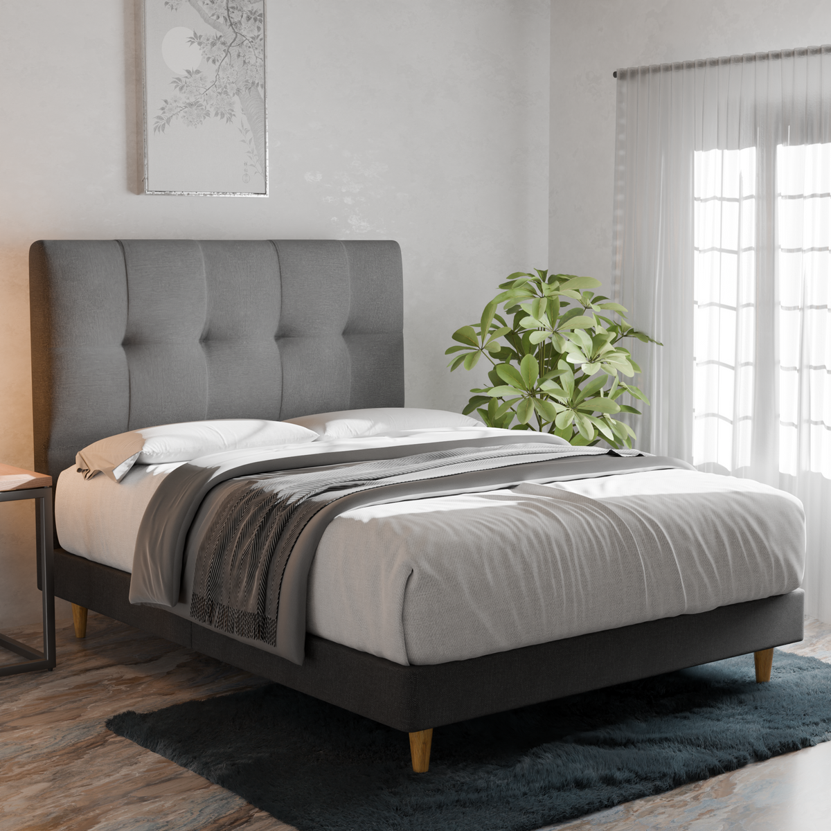 Zerith Fabric Bed Frame