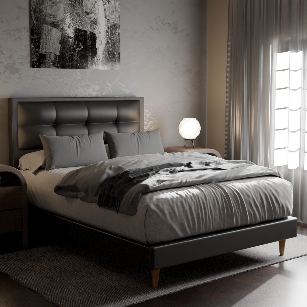 Melina Faux Leather Bed Frame