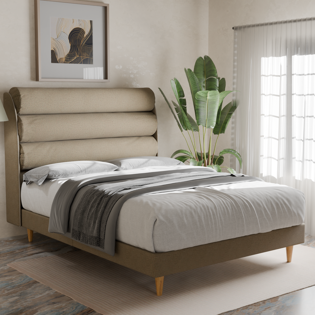 Jovian Fabric Bed Frame