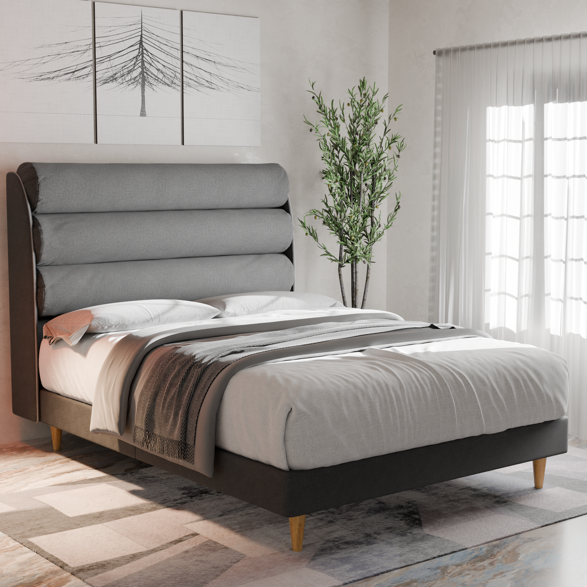 Jovian Fabric Bed Frame