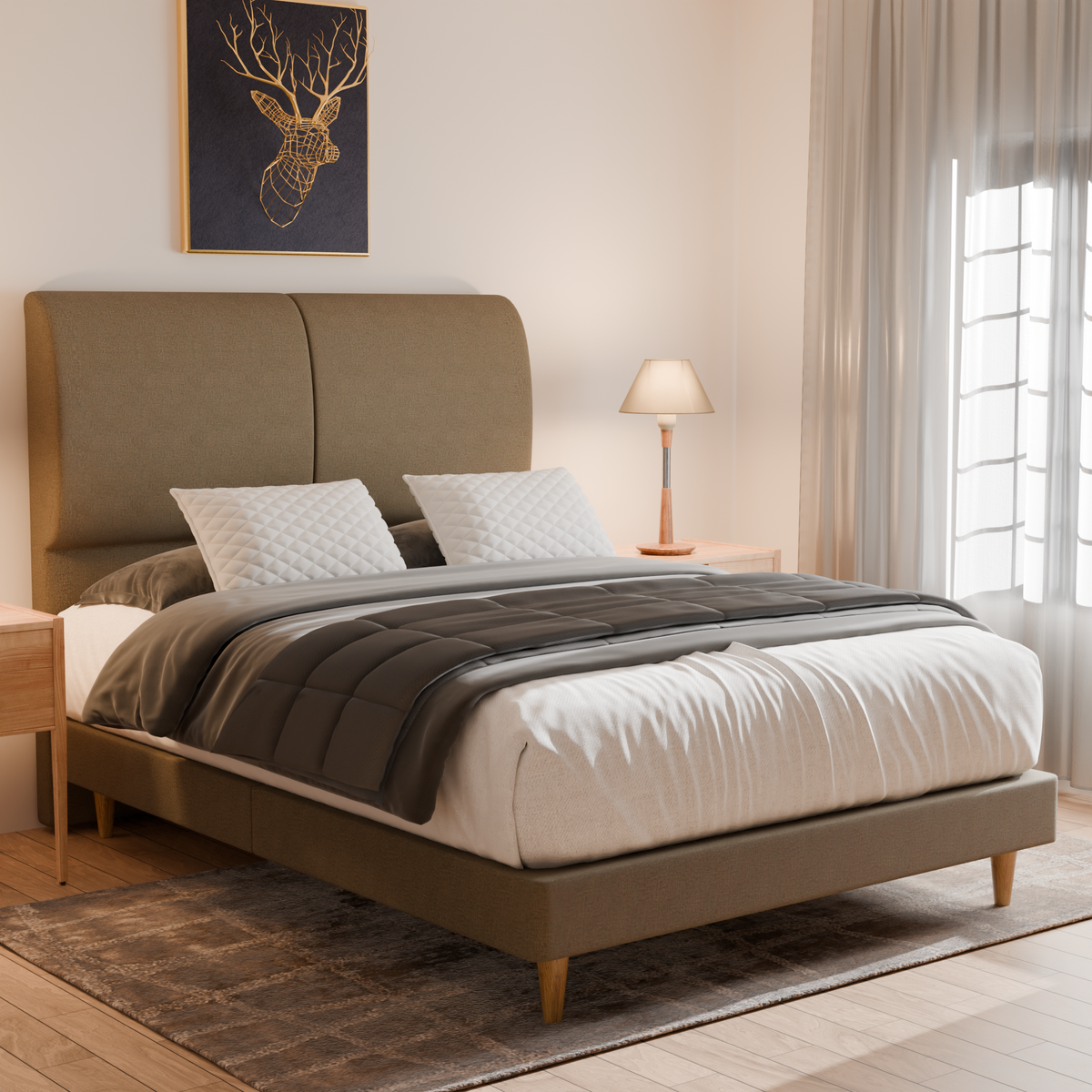 Konelle Fabric Bed Frame