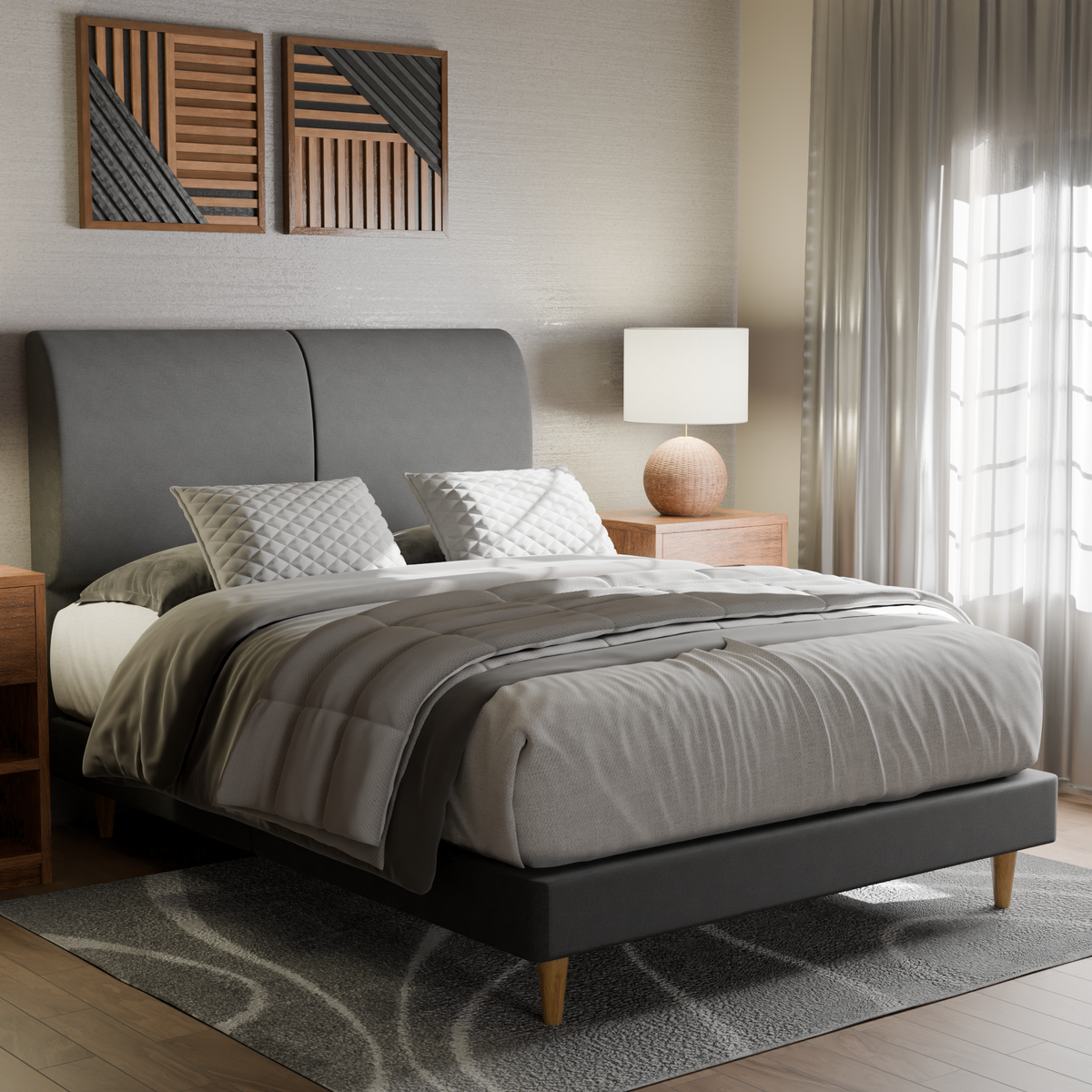 Konelle Fabric Bed Frame