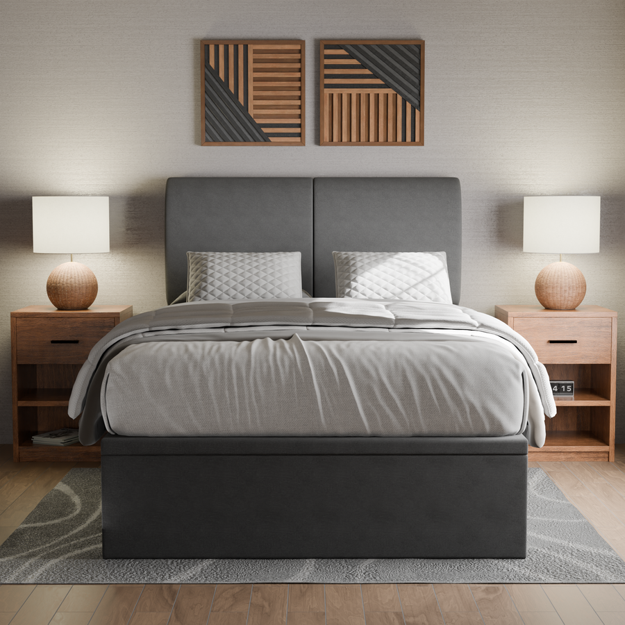 Konelle Fabric Storage Bed Frame