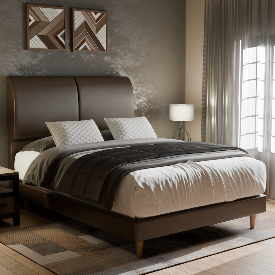 Konelle Faux Leather Bed Frame