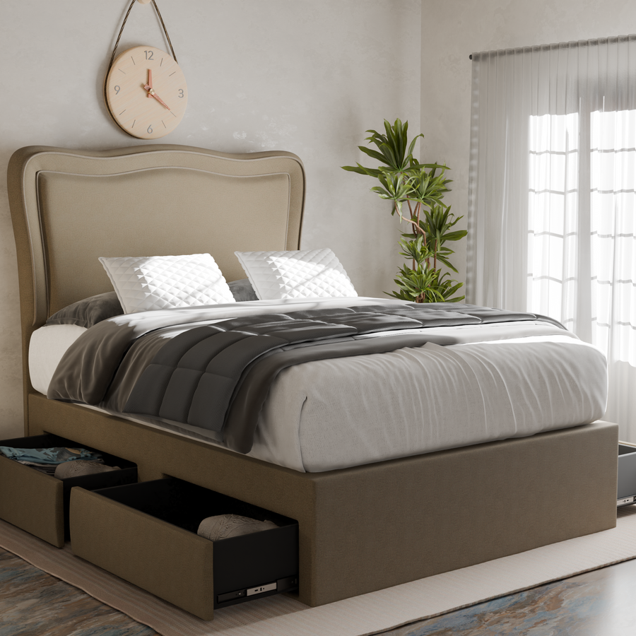 Freyla Fabric Drawer Bed Frame