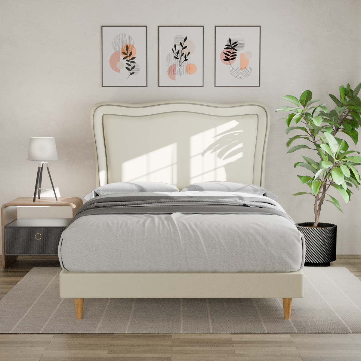 Freyla Faux Leather Bed Frame