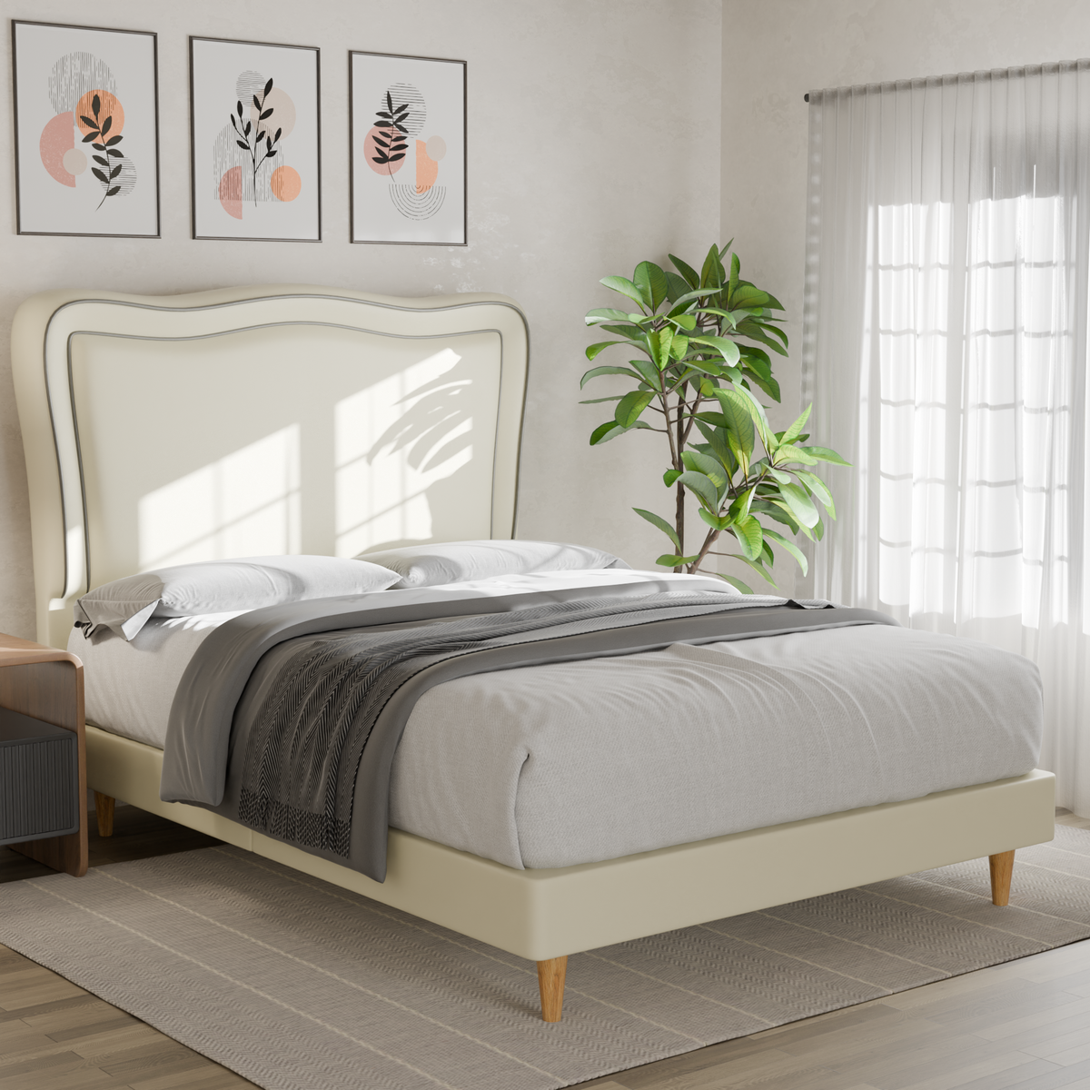 Freyla Faux Leather Bed Frame