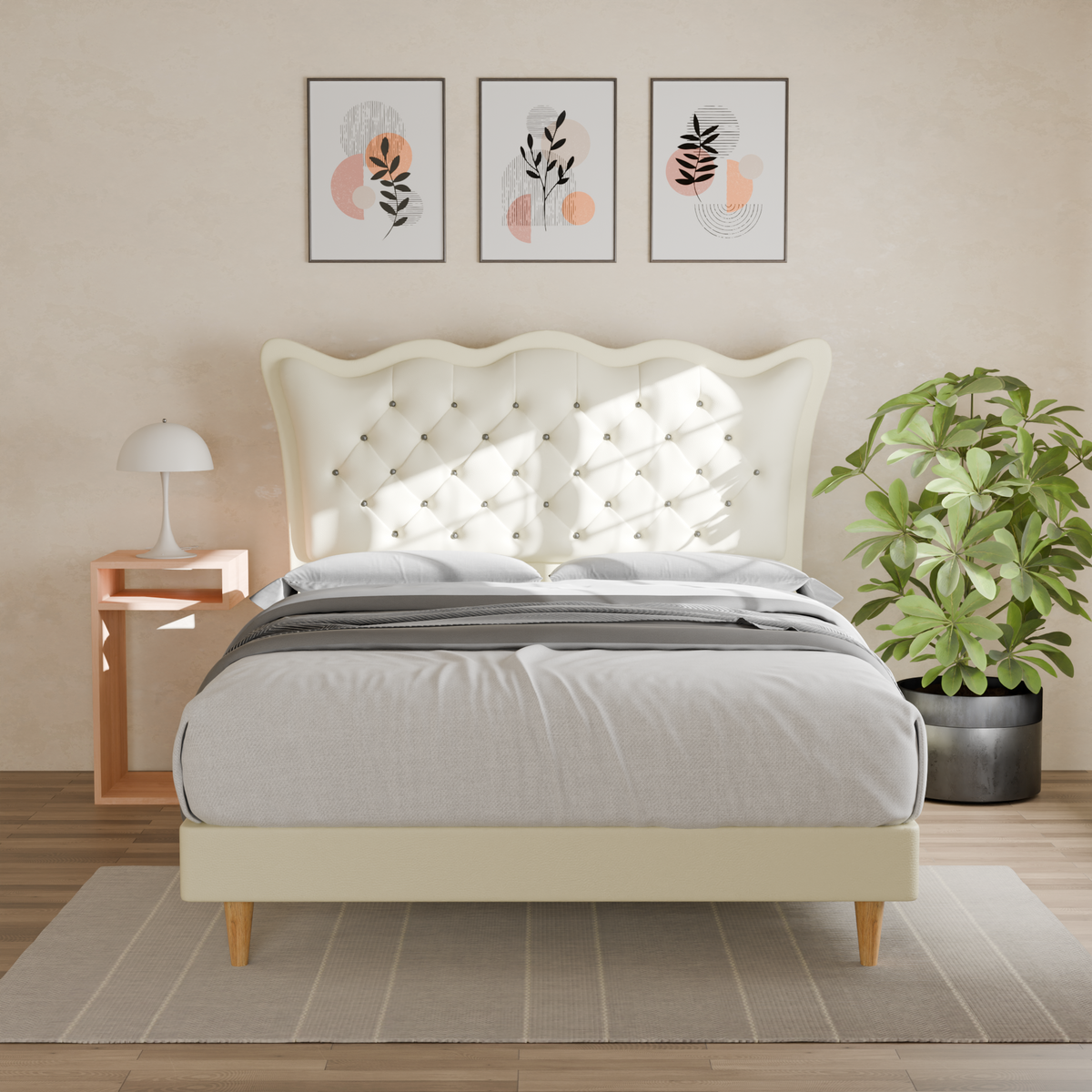 Harlen Faux Leather Bed Frame