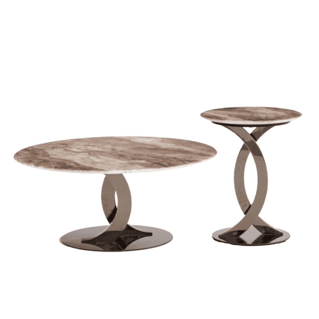 Nicolo Cultured Marble Nesting Coffee Table - Maxi Home Furnishing