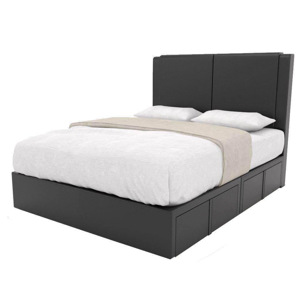 Ashleah Faux Leather Drawer Bed Frame Singapore