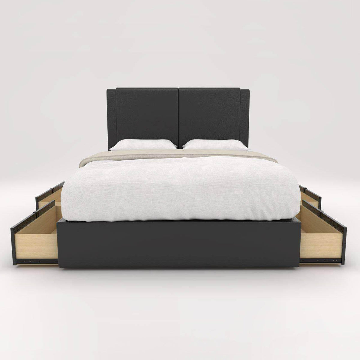 Ashleah Faux Leather Drawer Bed Frame Singapore