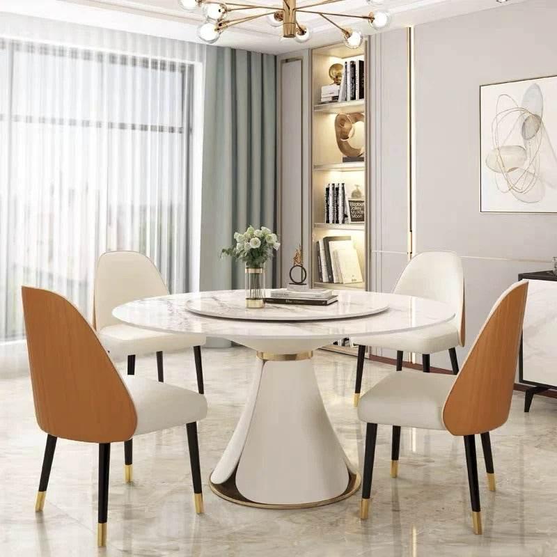 Lauria Sintered Stone Round Dining Table - Maxi Home Furnishing