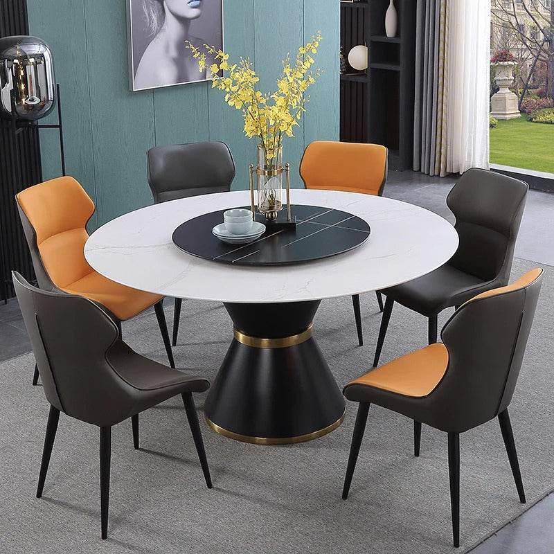 Lauria II Sintered Stone Round Dining Table - Maxi Home Furnishing