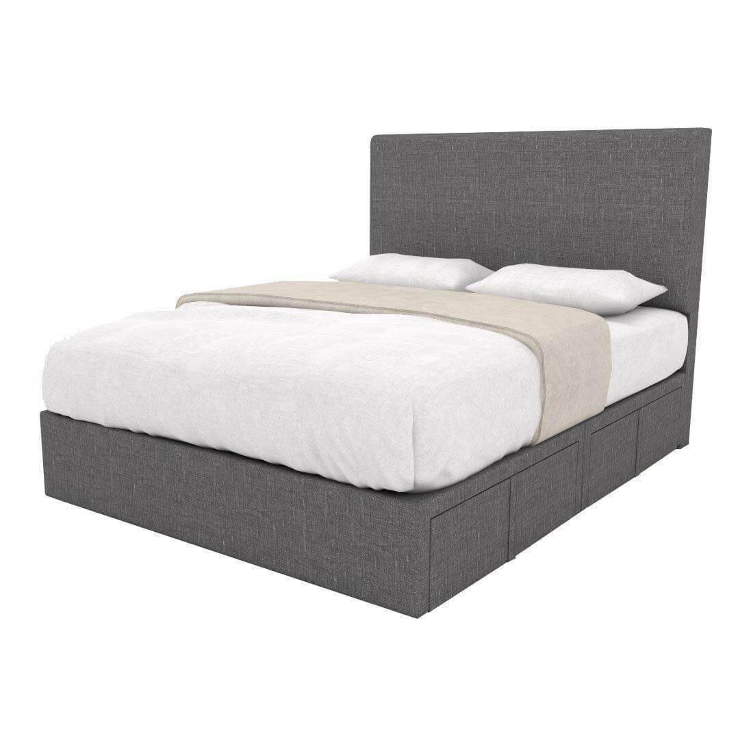 Devonne Grey Fabric Drawer Bed Singapore