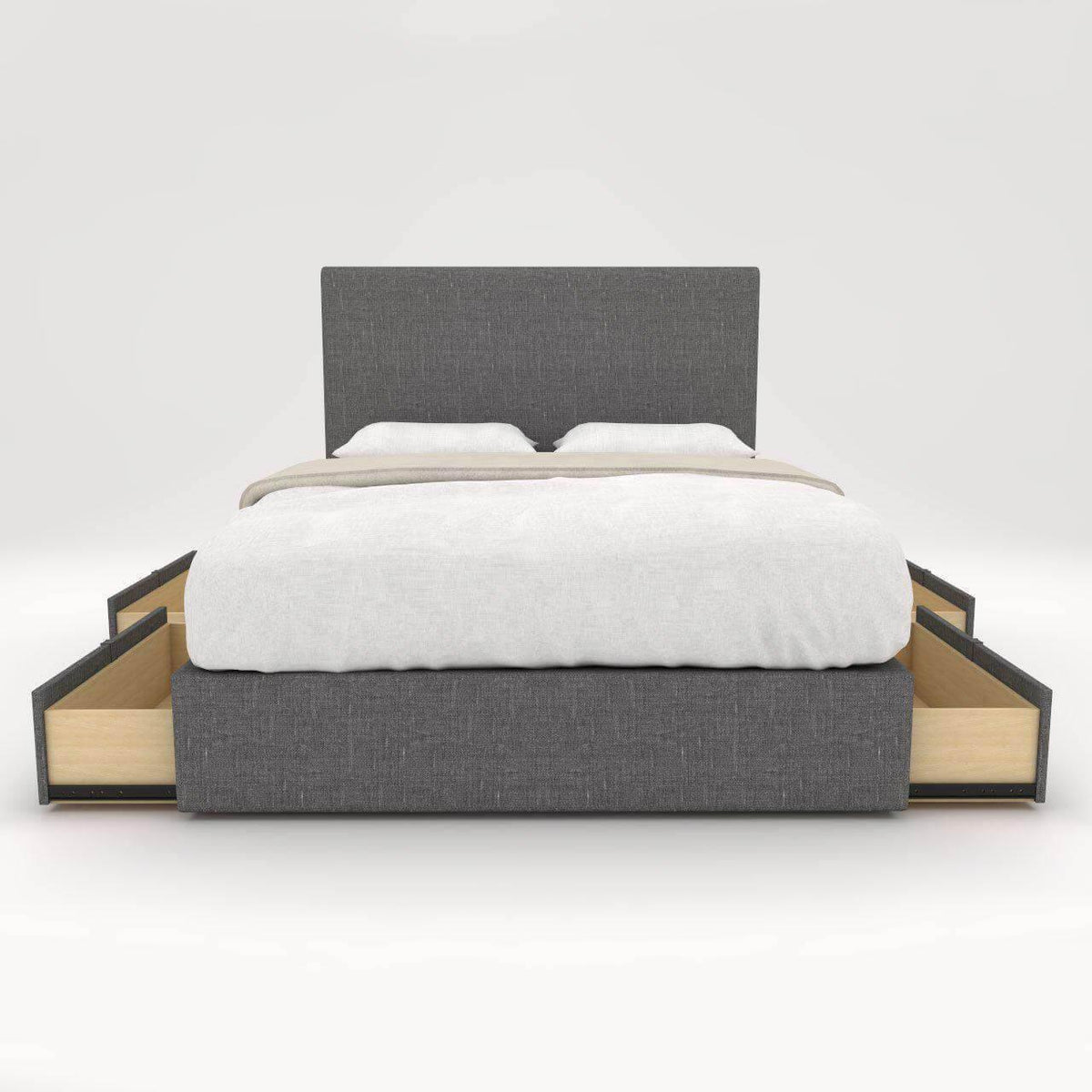 Devonne Grey Fabric Drawer Bed Singapore