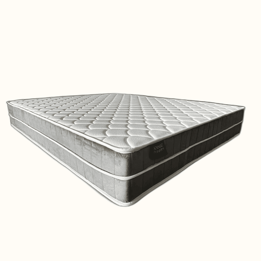 Cora Grey Bed Frame + Somnuz™ Durafirm 10" Spring Mattress