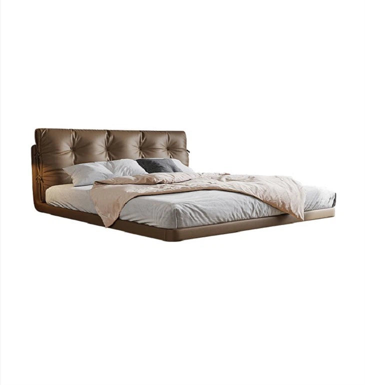 Pontus Leather Floating Bed (Queen Size & King Size)