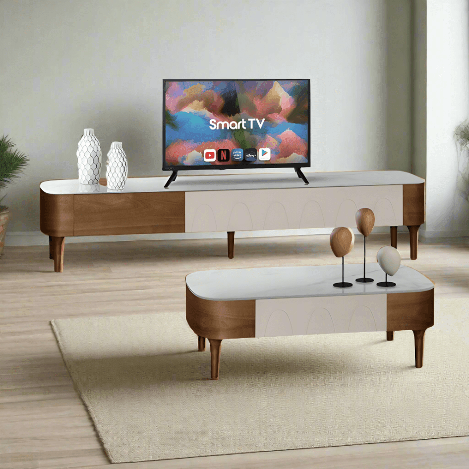 Grant TV Console with Crystalised Stone Top Singapore