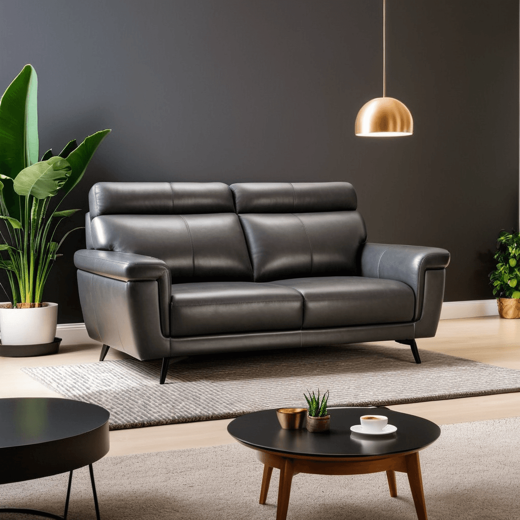 Homer Faux Leather Sofa