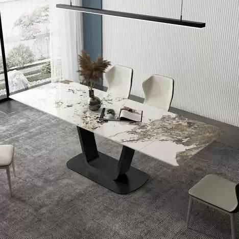 Gabrielle Sintered Stone Extendable Dining Table - Maxi Home Furnishing