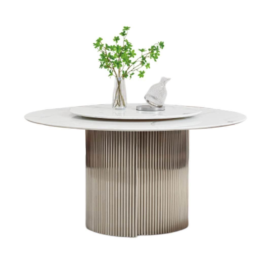 Alisha Sintered Stone Round Dining Table - Maxi Home Furnishing