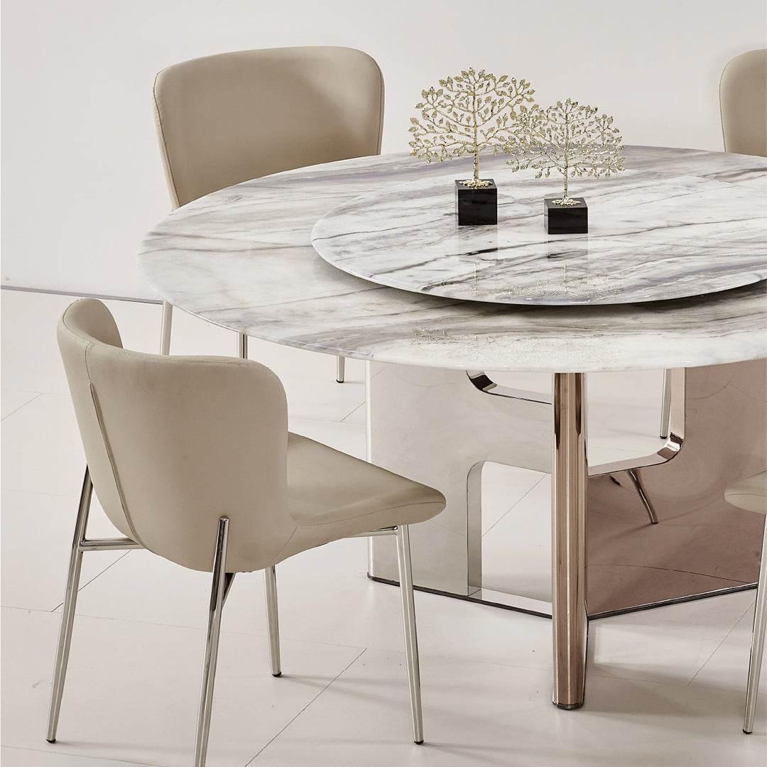 Raul Sintered Stone Round Dining Table - Maxi Home Furnishing