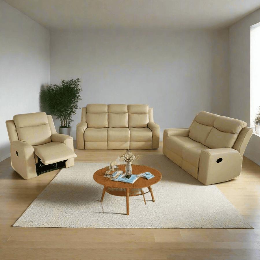 Axton Fabric Manual Recliner Sofa