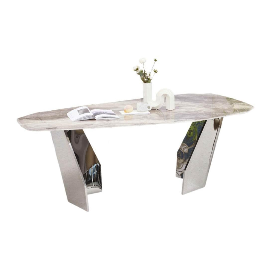 Jose Glossy Sintered Stone Dining Table (220cm) - Maxi Home Furnishing