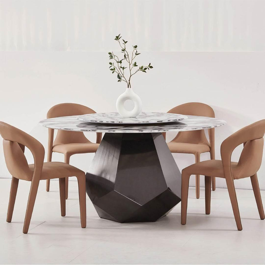 Adrian Sintered Stone Round Dining Table - Maxi Home Furnishing