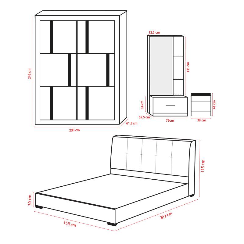 Mary Bedroom Set - Maxi Home Furnishing